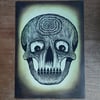 Sepia Spiral Jaggy Skull (A3)