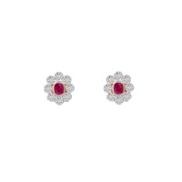 Image 1 of Ruby Halo Stud Earring