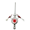Red Bird Glass Tree Topper