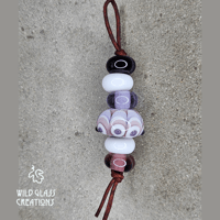 Image 1 of Beady Keyring - purple