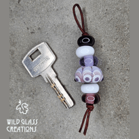 Image 2 of Beady Keyring - purple