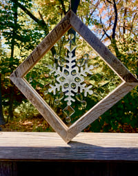 Image 2 of Clear framed snowflake 