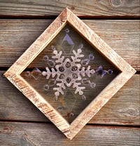 Image 1 of Clear framed snowflake 