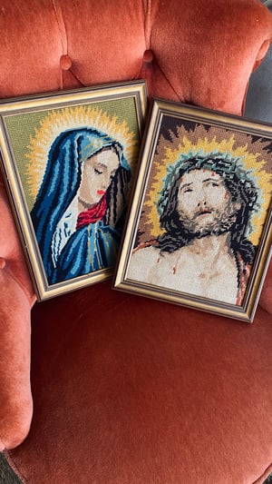 Image of Canevas anciens de la vierge et du Christ