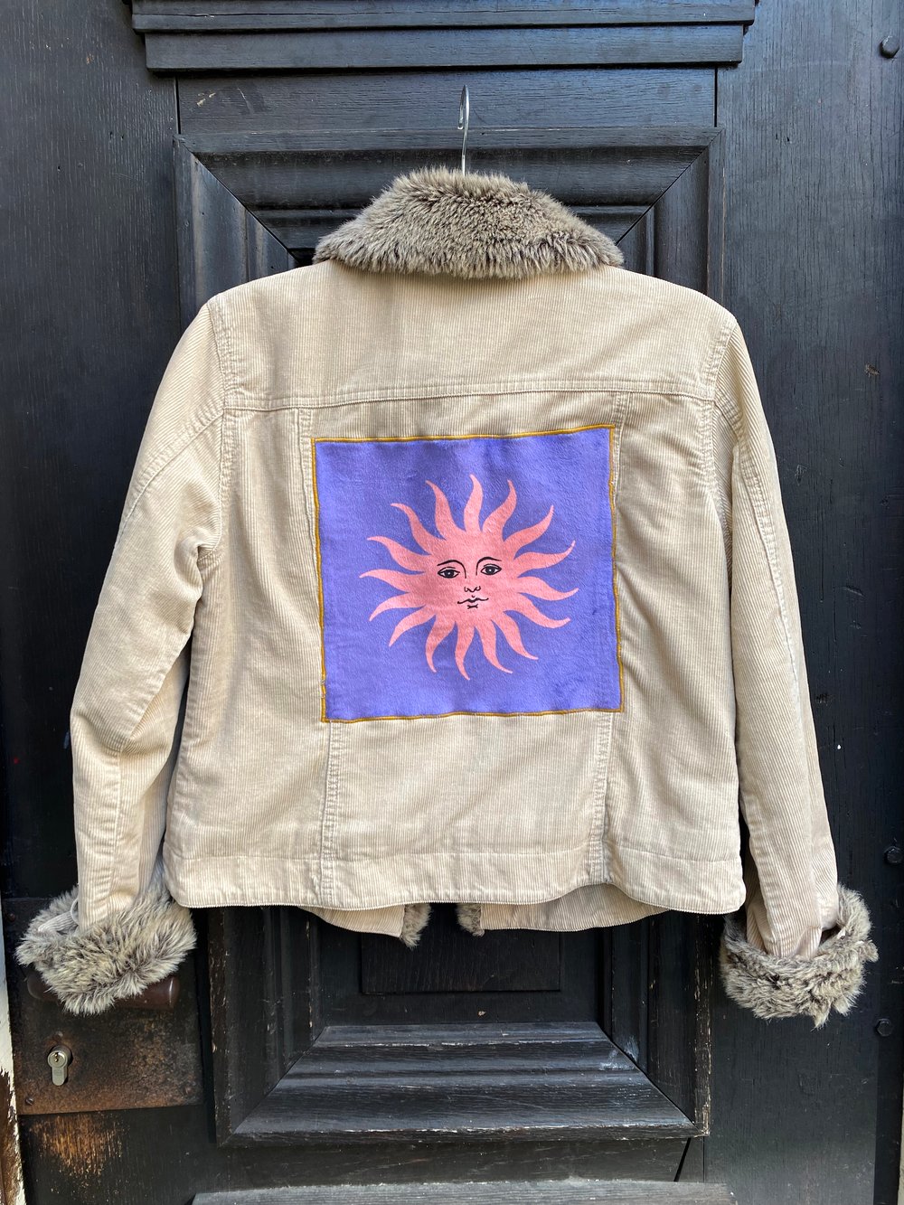 FLUFFY SUN creamy corduroy fluffy jacket