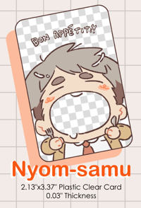 Image 1 of Nyom-samu Clear Photocard (Haikyuu!!)