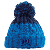 CORKSCREW BEANIE - BLUE/NAVY