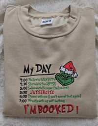 Image 2 of I'm Booked Grinch Hoodie/Sweatshirt
