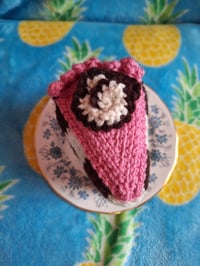 Image 12 of Knitted Cake Slices - Rainbow, Neon, Funfetti, Checkerboard, and Vampire Drips Now Available!