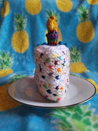 Image 2 of Knitted Cake Slices - Rainbow, Neon, Funfetti, Checkerboard, and Vampire Drips Now Available! 