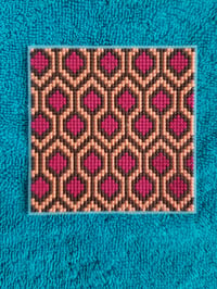 Image 9 of Mug Rugs - Cross Stitched Carpet Inspired Coasters (4 random picks)