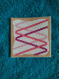 Image 6 of Mug Rugs - Cross Stitched Carpet Inspired Coasters (4 random picks)