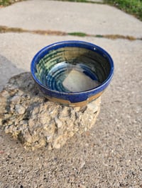 Image 1 of Small Blue Checked Bowl