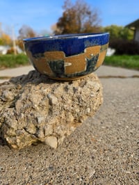 Image 3 of Small Blue Checked Bowl