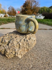 Image 3 of Big Golden Haze Mug- with black footed bottom