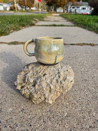 Image 4 of Big Golden Haze Mug- with black footed bottom