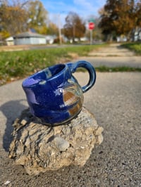 Image 1 of Brilliant Blue and Fam Mug with Black Foot