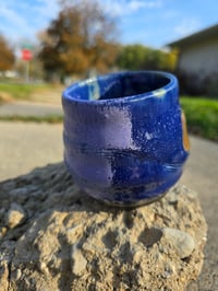 Image 2 of Brilliant Blue and Fam Mug with Black Foot