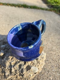 Image 3 of Brilliant Blue and Fam Mug with Black Foot