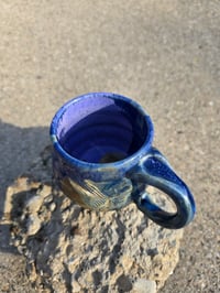 Image 4 of Brilliant Blue and Fam Mug with Black Foot