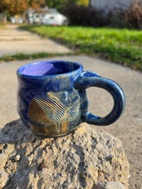 Image 5 of Brilliant Blue and Fam Mug with Black Foot