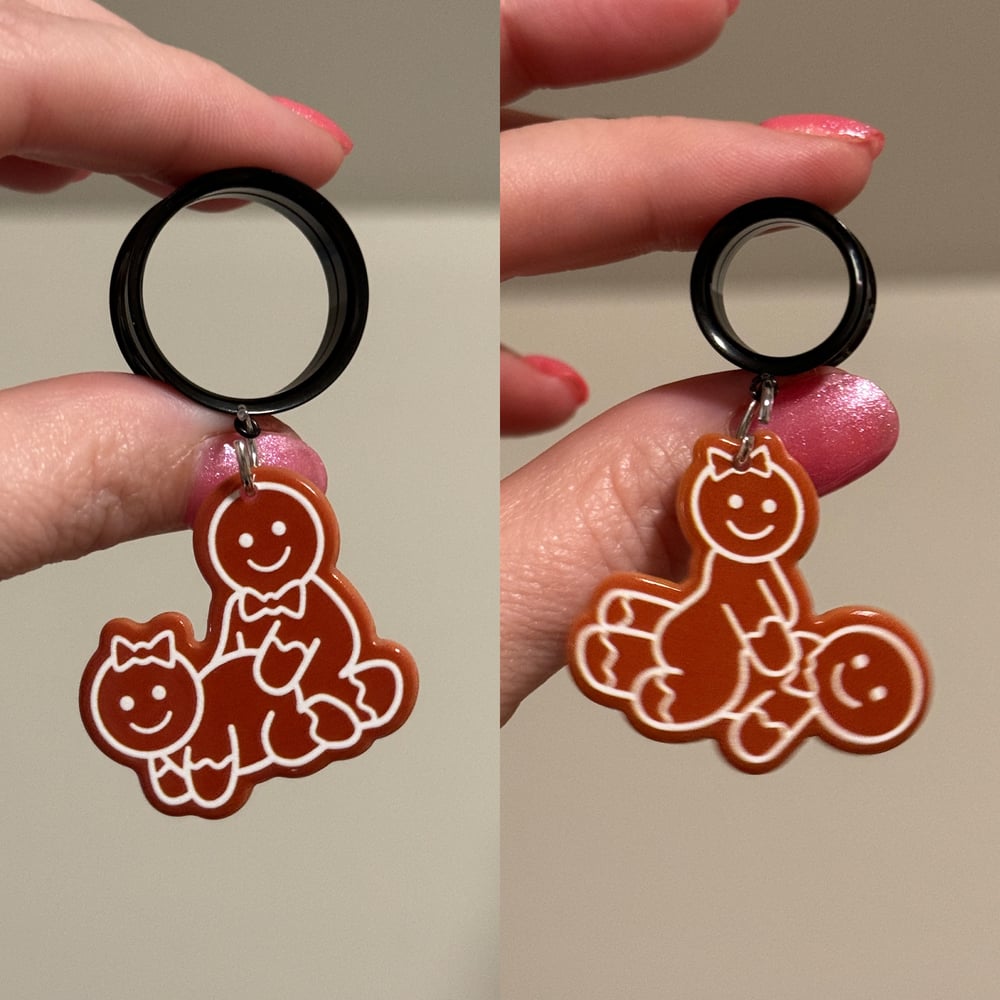 Image of Naughty Gingerbread Dangles (sizes 2g-2")