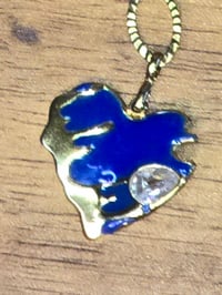 Image 4 of Lariat necklace with lapis lazuli natural crystal