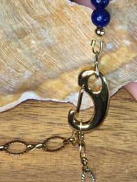Image 5 of Lariat necklace with lapis lazuli natural crystal