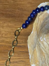 Image 6 of Lariat necklace with lapis lazuli natural crystal