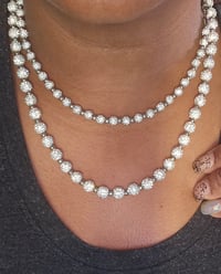 Image 4 of Disco ball iced blinged out necklace and bracelet set
