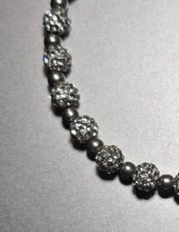 Image 5 of Disco ball iced blinged out necklace and bracelet set