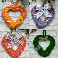 Image 1 of Hand Knitted Mini Heart Wreath