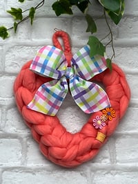 Image 4 of Hand Knitted Mini Heart Wreath