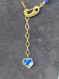 Image 8 of Lariat necklace with lapis lazuli natural crystal