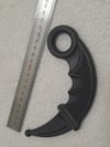 Polypropylene Training Karambit Knife with Safe Rounded Tip Black 