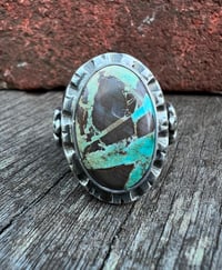 Image 2 of WL&A Handmade Black Jack Thunderbird Signet Ring - Size 9