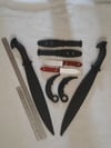 Espada Y Daga SUPER SET - 2  Barong Swords 2 Auminium Knives 2 Karambits 2 Sparring Knives