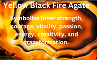 Image 2 of Yellow black Fire agate bracelet