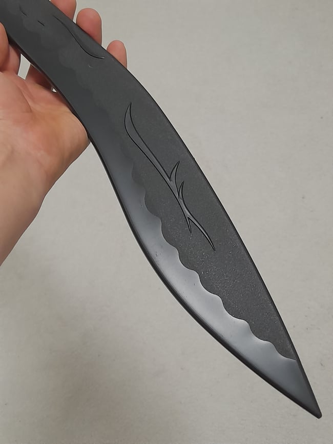 Polypropylene Training Kukri Sword Black for Martial Arts