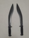 ONE PAIR - Polypropylene Training Kukri Sword Black for Martial Arts