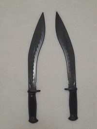 Image 1 of ONE PAIR - Polypropylene Training Kukri Sword Black for Martial Arts