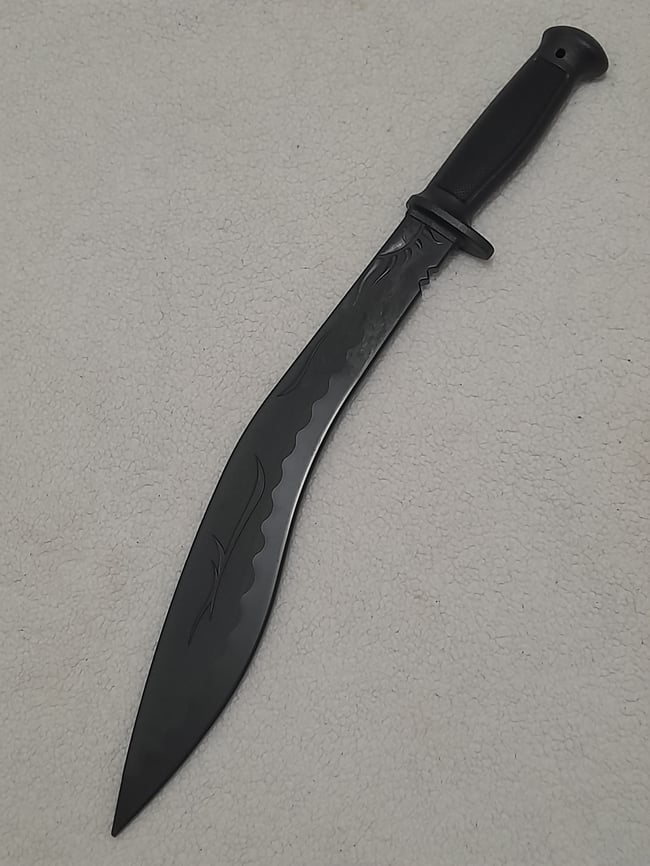 ONE PAIR - Polypropylene Training Kukri Sword Black for Martial Arts