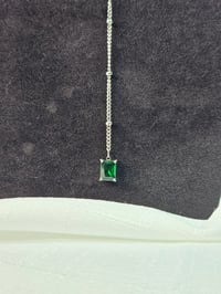 Image 2 of Lariat necklace and Jade stone pendant