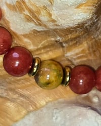 Image 2 of Carnelian Crystal Beaded Bracelet