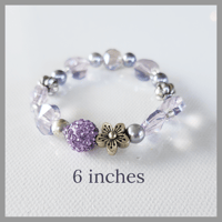 Image 2 of Lavender Love Bracelet/Lavender Drop Earrings/Silver Flower Earrings for Kids Teens Girls 