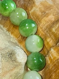Image 2 of Green Persian Jade stretch bracelet