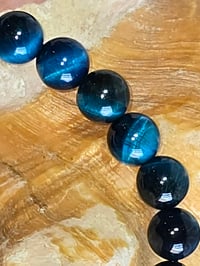 Image 2 of Blue Tigers Eye Stretch bracelet