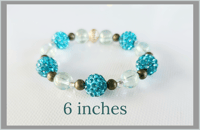 Image 1 of Brilliant Blue and Ice Green Bracelet for Kids Teens Girls 
