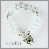 Image 2 of  Ice Green Floral Bracelet and Ice Green Earrings for Kids Teens Girls 