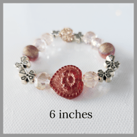 Image 2 of Cranberry Faith Bracelet/Silver Faith Earrings for Kids Teens Girls 
